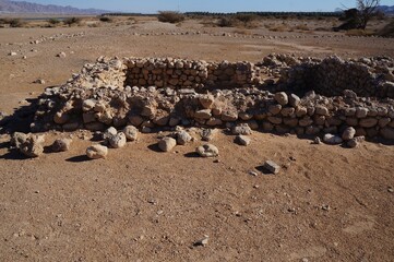Fototapeta na wymiar Archeological site in south Israel, Evrona wells system 