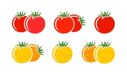 Tomato logo. Isolated tomato on white background
