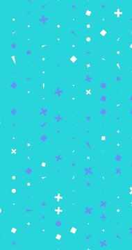 Abstract geometric pattern background. Minimal design in Bright colors animated. Flat design background loop animation