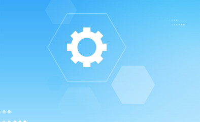 Obraz premium Cogwheel and teamwork flat illustration.