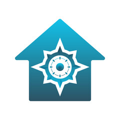home compass logo element design template icon