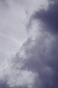 Blue monochrome of cloudy sky