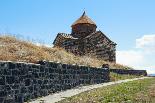 The buildings of the ancient monastery of Sevanavank near Lake Sevan in Armenia 