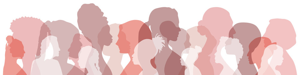 Women stand side by side together.