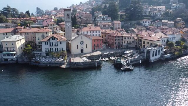 Landscape of Torno a village on Lake Como
