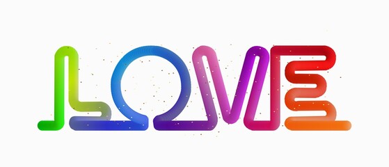 3d love text design