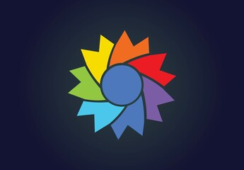 abstract colorful Community Logo