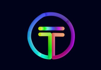 t modern letter mark logo