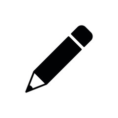 Pencil icon. Text input symbol for web. The message set marker. Edit icon. Isolated vector illustration on a white background.