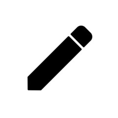 Pencil icon. Text input symbol for web. The message set marker. Edit icon. Isolated raster illustration on a white background.
