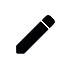 Pencil icon. Text input symbol for web. The message set marker. Edit icon. Isolated vector illustration on a white background.