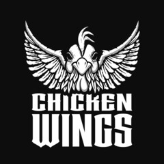 chicken wings restaurant logo vector illustration