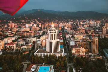 Batumi from a bird's eye view. Drone. Urban landscape. High quality photo