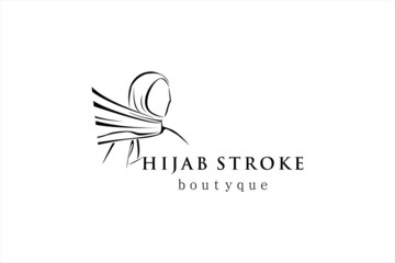  hijab Logo template vector illustration design