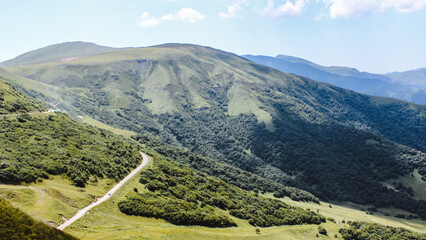 Mountain landscape in Bakuriani. High quality photo