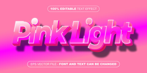 pink light 3d editable text effect