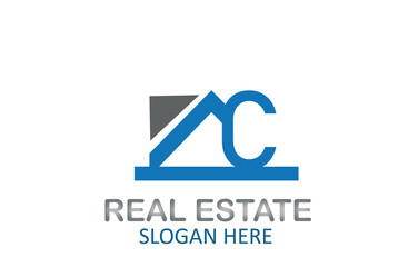 Letter AC Real Estate Logo Design Vector