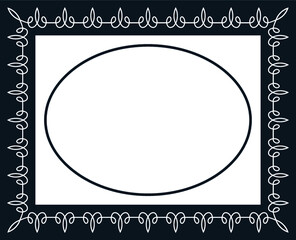 Vintage style group portrait photo frame. Vector vintage photographic border frame 