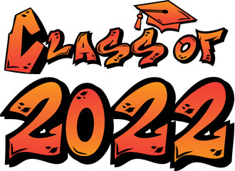 a2 Graffiti Class of 2023 orange