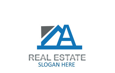 Letter A Real Estate Logo Design Vector