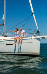 Luxury travels for ocean loving seniors on yacht