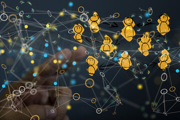 people network structure HR - Human resources management and recruitment