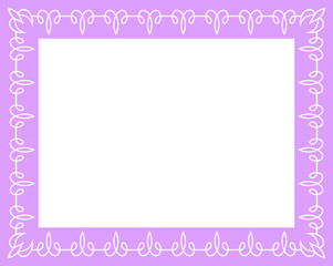 Pink vintage background. Vector shape with border frame