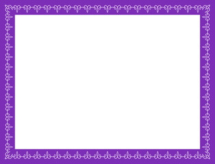 Purple vintage background. Vector shape with border frame