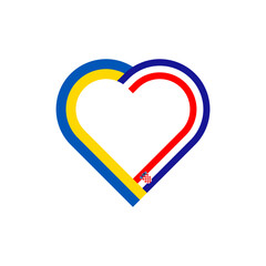heart ribbon icon with ukraine and croatia flags. vector illustration isolated on white background