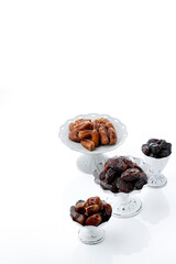 Set of various dates isolated on white background