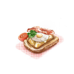 breakfast concept with food and drinks vector illustration graphic design