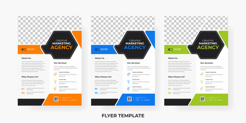 Corporate business flyer poster template design