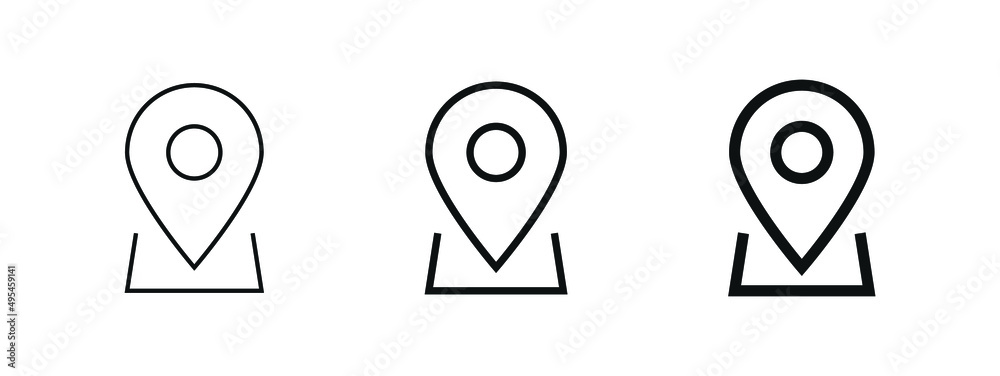 Aufkleber location pin icon map pointer place marker icons