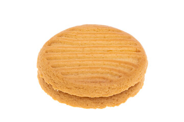 butter round cookie isolated