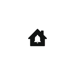 Home alert security icon.(vector illustration) bell