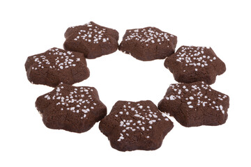 chocolate biscuits isolated