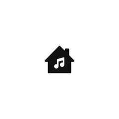 Suitable for UI designs, logos, applications and websites. Creative flat music home Logo design template