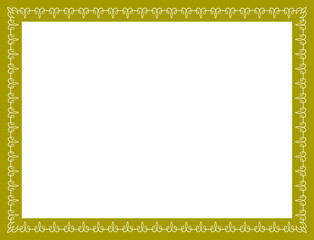 Golden yellow shape with border frame. Vintage vector background 
