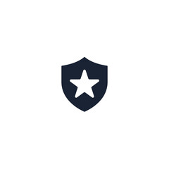 Star Shield Icon Vector Illustration - Vector