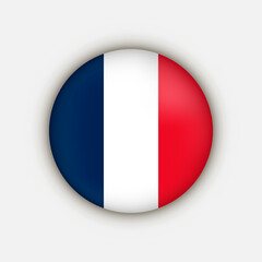 Country France. France flag. Vector illustration.