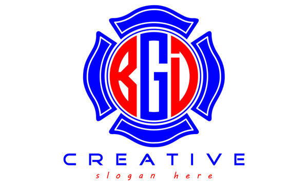 BGD three letters circle monogram initial geometric curves logo design