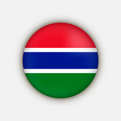 Fototapeta premium Country Gambia. Gambia flag. Vector illustration.
