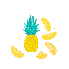 pineapple on a white