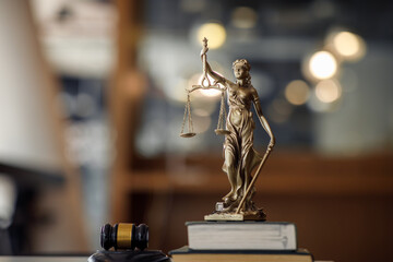 justice Law and justice symbols, The Statue of Justice symbol, legal law concept image