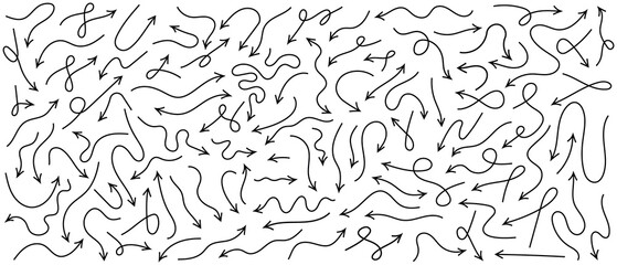 Obraz premium brush painted arrow icons on white background - vector illustration