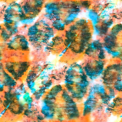 Seamless Beautiful Animal Colorful Tie Dye . Repeated Line Animal Tie Dye Artwork Backdrop. Seamless Textured Bright Tie Dye Cheetah Paint. Repeated Abstract Colorful Tie Dye Wallpaper.