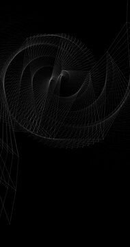 Spiral vortex wireframe techonology background. Lines and geometric pattern