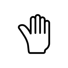 Obraz premium Hand icon. suitable for stop symbol. line icon style. simple design editable. Design template vector