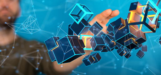 conference Digital Network and data concept 3d