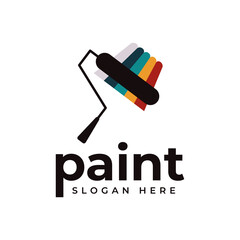 Paint Brush Logo Vector Icon Illustration
